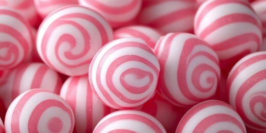 糖果粉白色陈列展示场景