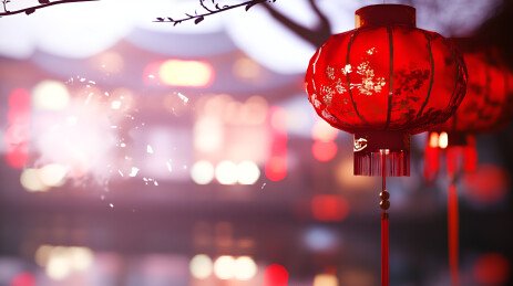 新年国风红灯笼