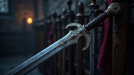 古老宝剑的神秘光辉