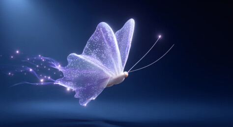 一只紫色梦幻的蝴蝶