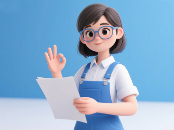 卡通3D人物OK手势