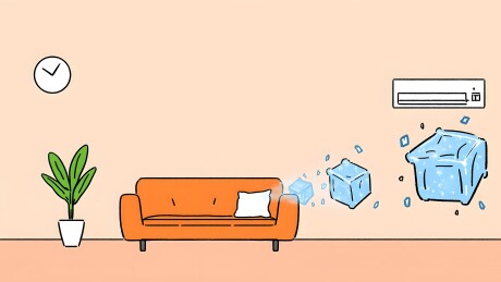 空调吹出冰块凉意十足