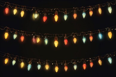 彩色串灯点亮画面