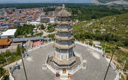 河北省廊坊市三河市灵山寺塔航拍