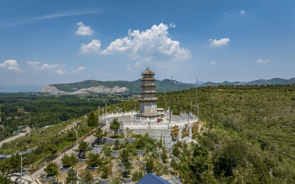 河北省廊坊市三河市灵山寺塔航拍
