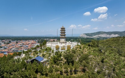 河北省廊坊市三河市灵山寺塔航拍