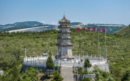 河北省廊坊市三河市灵山寺塔航拍