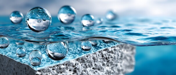 水滴与多孔材料的微观结构