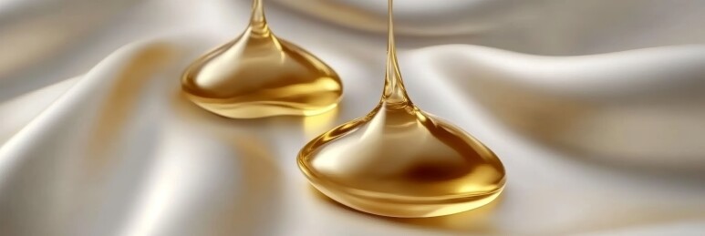 金色液滴丝滑感美容护肤场景