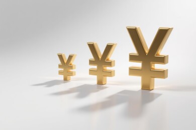人民币符号金属感金融场景