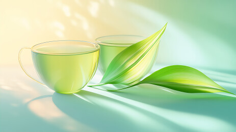 清新绿茶特写