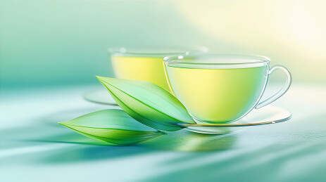 清新绿茶特写