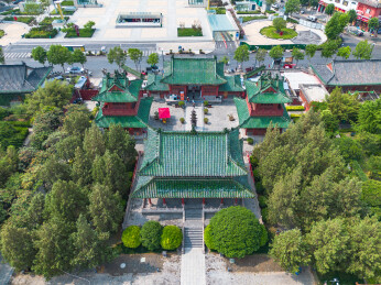 河南许昌春秋楼景区航拍