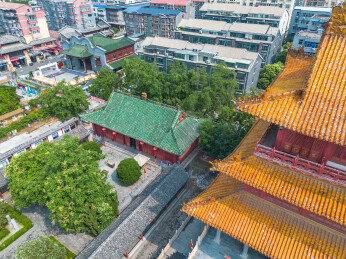 河南许昌春秋楼景区航拍