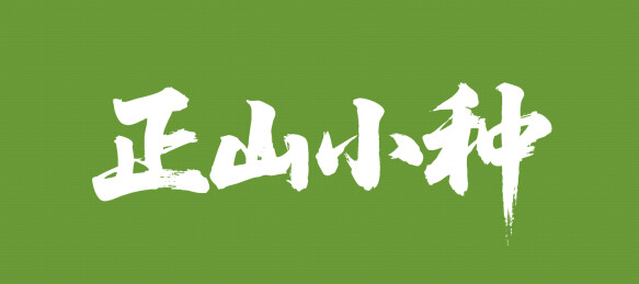 正山小种矢量书法手写毛笔字