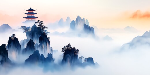 仙境山峦图