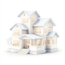 白色多层房屋建筑模型