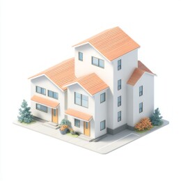 白色多层房屋建筑模型