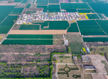 河南省安阳市世界文化遗产殷墟王陵航拍