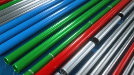 金属管多彩产品展示背景