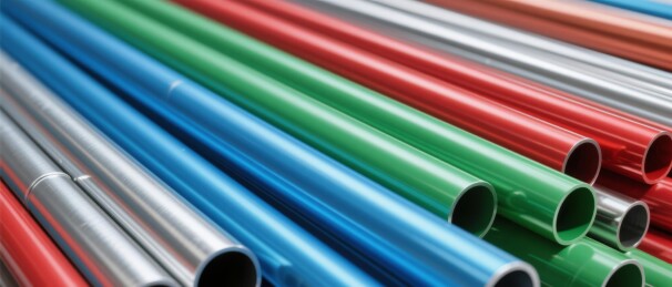 金属管多彩产品展示背景