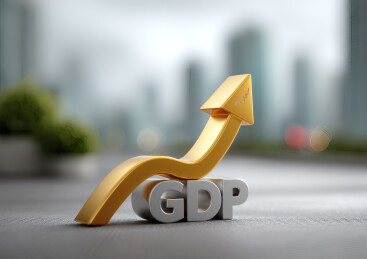 上涨的GDP生产总值经济指标