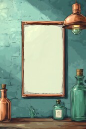 墙上复古铜器与工业壁灯