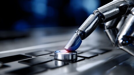 机械手指按下按钮