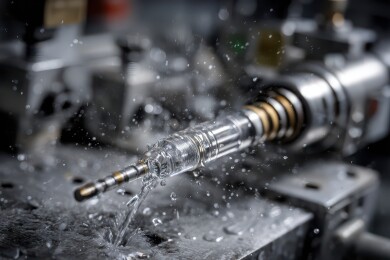 金属加工中的冷却液喷射过程