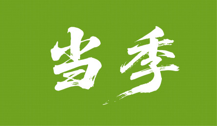 当季矢量书法手写毛笔字