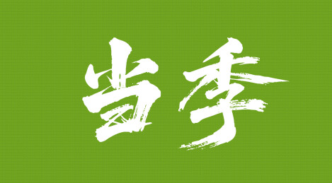 当季矢量书法手写毛笔字
