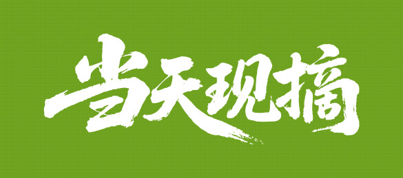 当天现摘矢量书法手写毛笔字