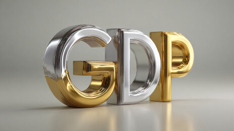 金属质感 GDP 立体字