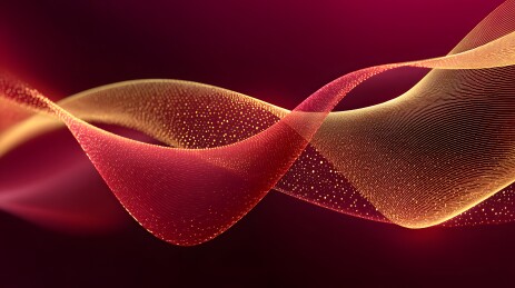 红色波浪抽象艺术背景