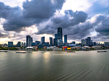 上海徐汇滨江西岸艺术中心CBD航拍