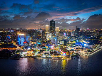 上海徐汇滨江西岸艺术中心CBD航拍