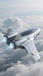 高空飞行的喷气式飞机