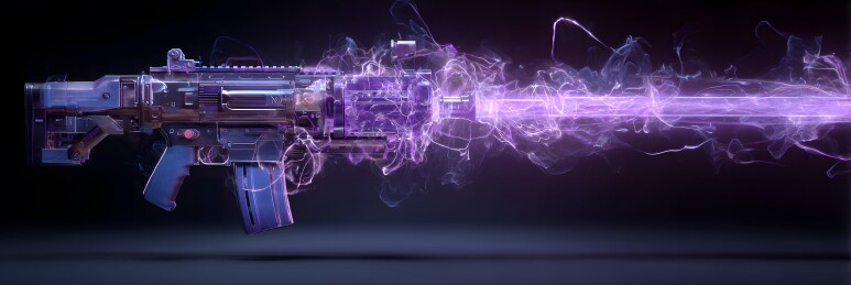 紫色能量武器科幻效果