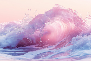 翻涌的海面浪花