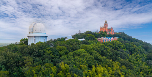 上海市西佘山建筑风光航拍