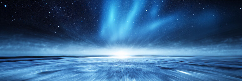 星空下的冰天雪地