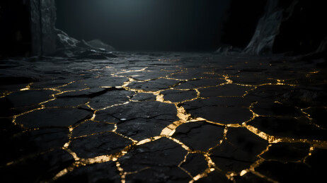裂开地表黑金色调