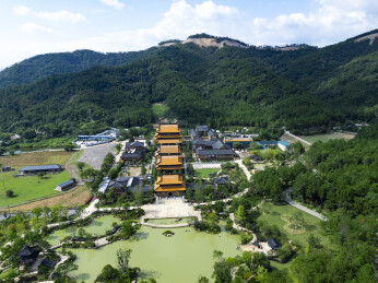 义乌佛堂双林寺航拍