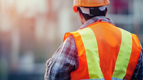 建筑楼盘施工地工人安全帽防护