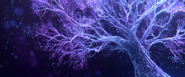 赛博神树数字夜色里的永恒之冠