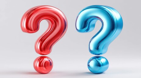 红色蓝色问号