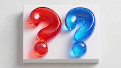 红色蓝色问号