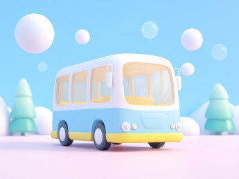 卡通巴士梦幻场景