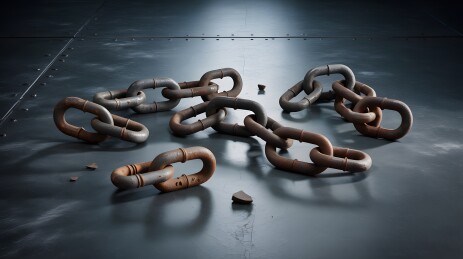 锈迹斑斑的铁链