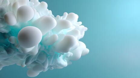 云雾团簇蓝色背景